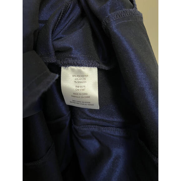 Samuel Dong Women's Navy Ruffle Front Twirl Style Dress, Medium - Picture 7 of 8